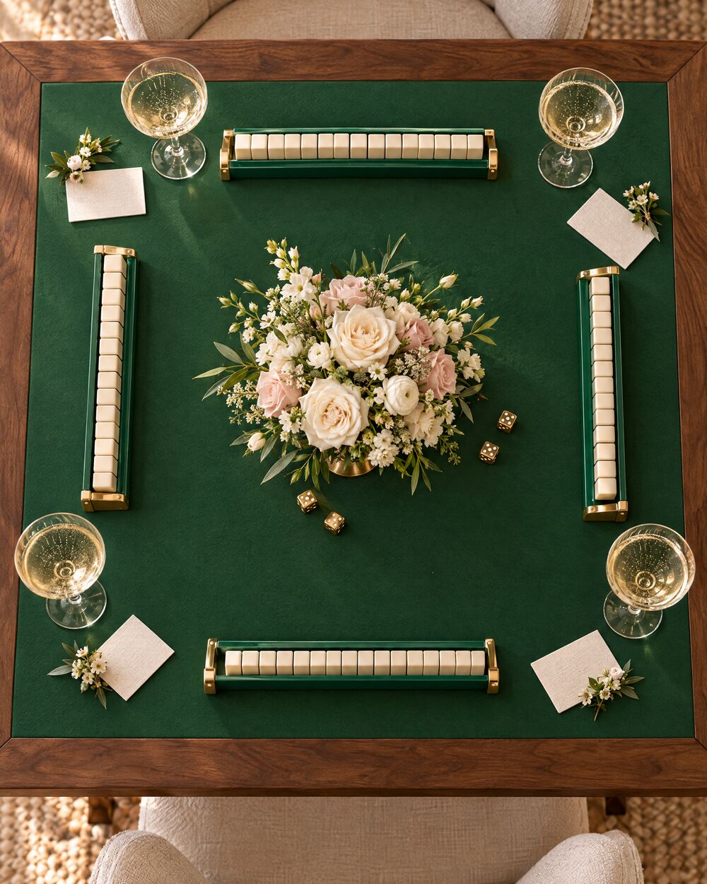 A table set for a bridal shower